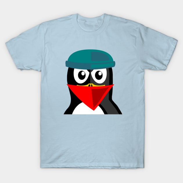 Crook Penguin Artwork for Black hat Coders and Nerds T-Shirt by PatrioTEEism